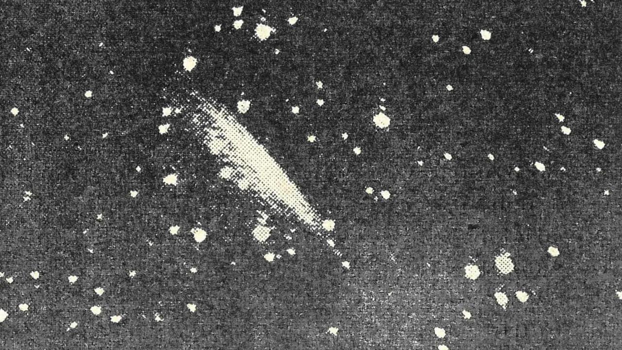 A televíziós kamerával készített kép az üstökösről