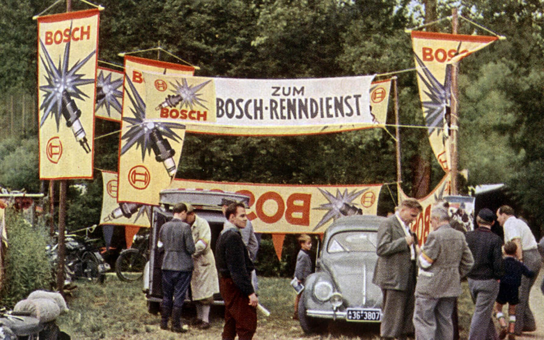 A Bosch Racing Service a Solitude versenyen 1950-ben